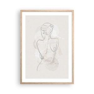 Een poster in een licht eiken lijst - Als een gevoelig instrument - 50x70 cm