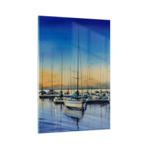 Schilderen op glas - Einde van een goede dag - 80x120 cm