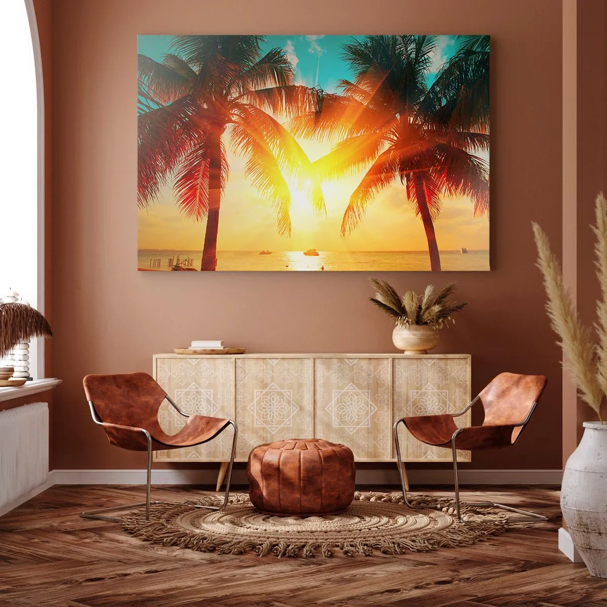 Schilderen op canvas - Exotisch koppel - 120x80 cm