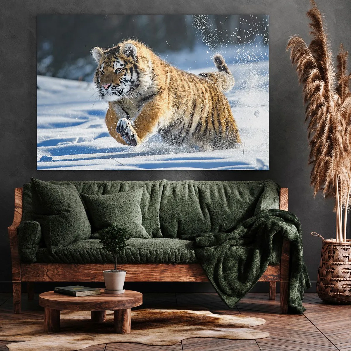 Schilderen op canvas - God van de Siberische taiga - 120x80 cm