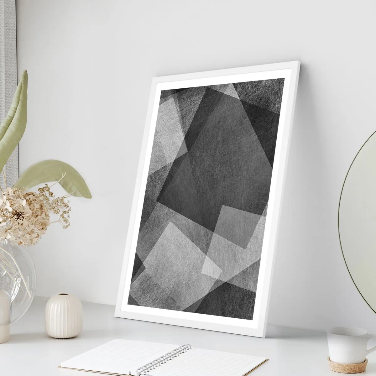 Poster in een witte lijst - Het eeuwige symbool van duurzaamheid en orde - 70x100 cm