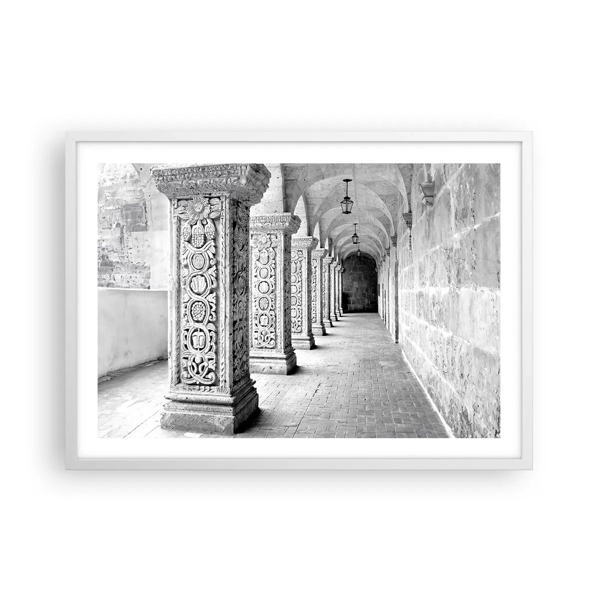 Poster in een witte lijst - En waar naar toe….? - 70x50 cm