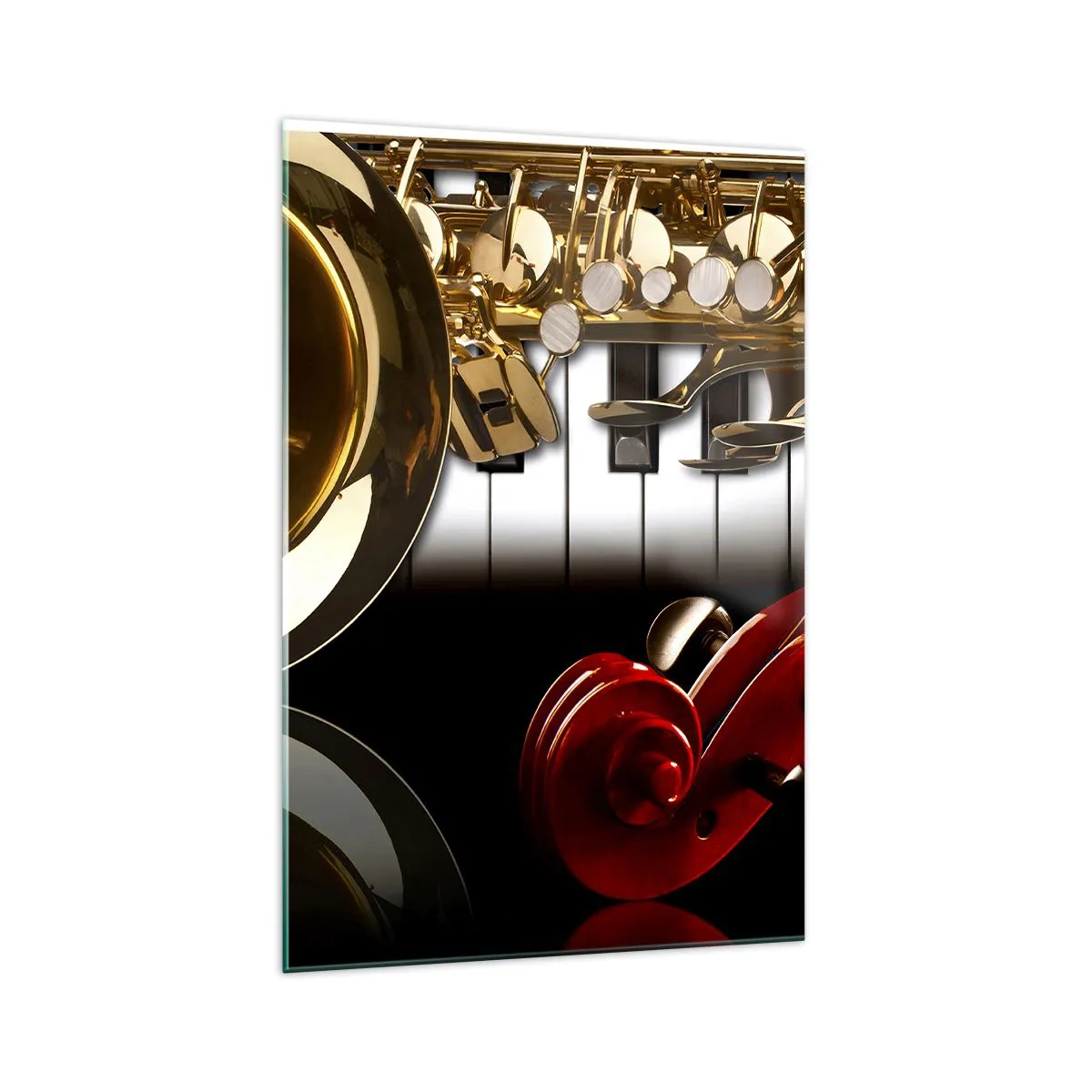 Schilderen op glas - Plaatwerk, hout en ivoor - 70x100 cm