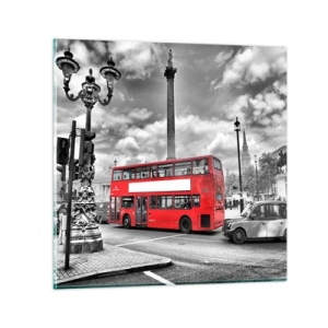 Schilderen op glas - De echte bloedbaan van de stad - 30x30 cm