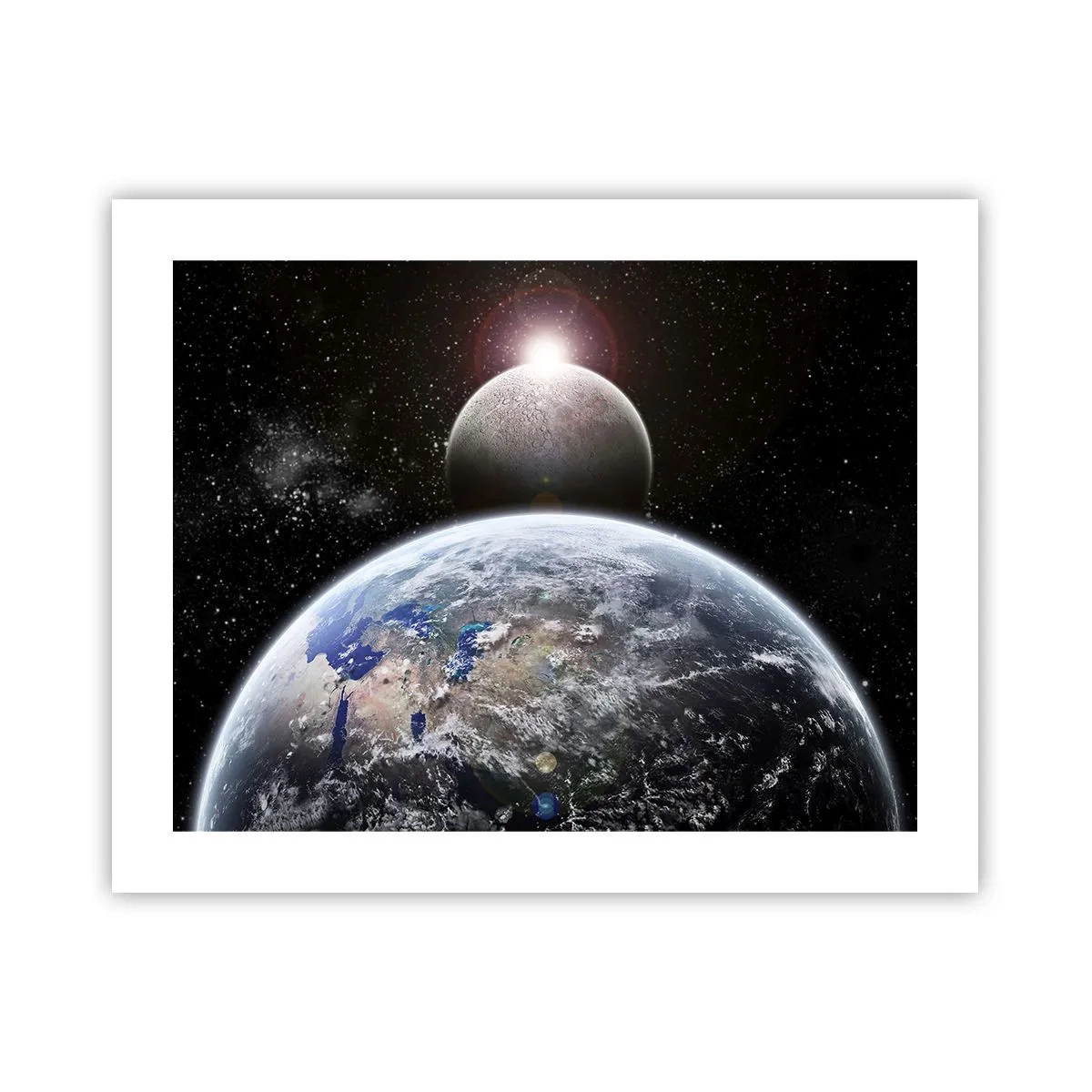 Poster - Kosmisch landschap - zonsopgang - 50x40 cm