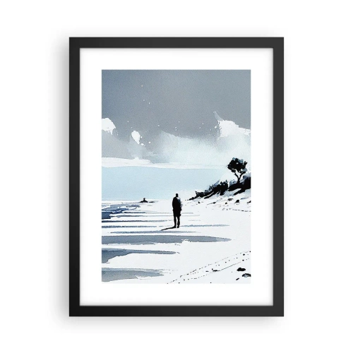 Poster in een zwarte lijst - Alleen - 30x40 cm