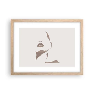 Een poster in een licht eiken lijst - Gemaakt van licht en schaduw - 40x30 cm