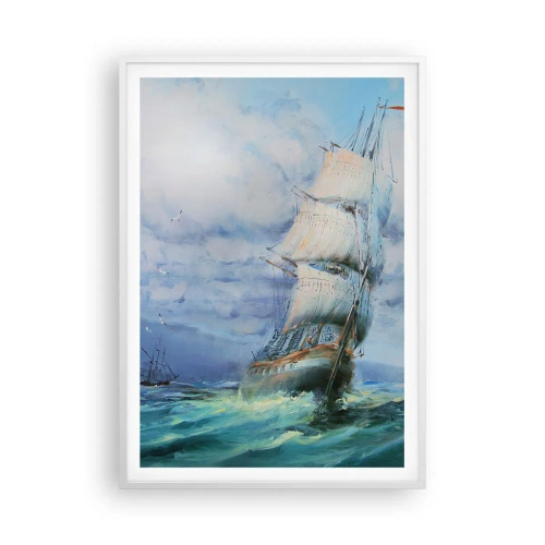 Poster in een witte lijst - Goede wind - 70x100 cm