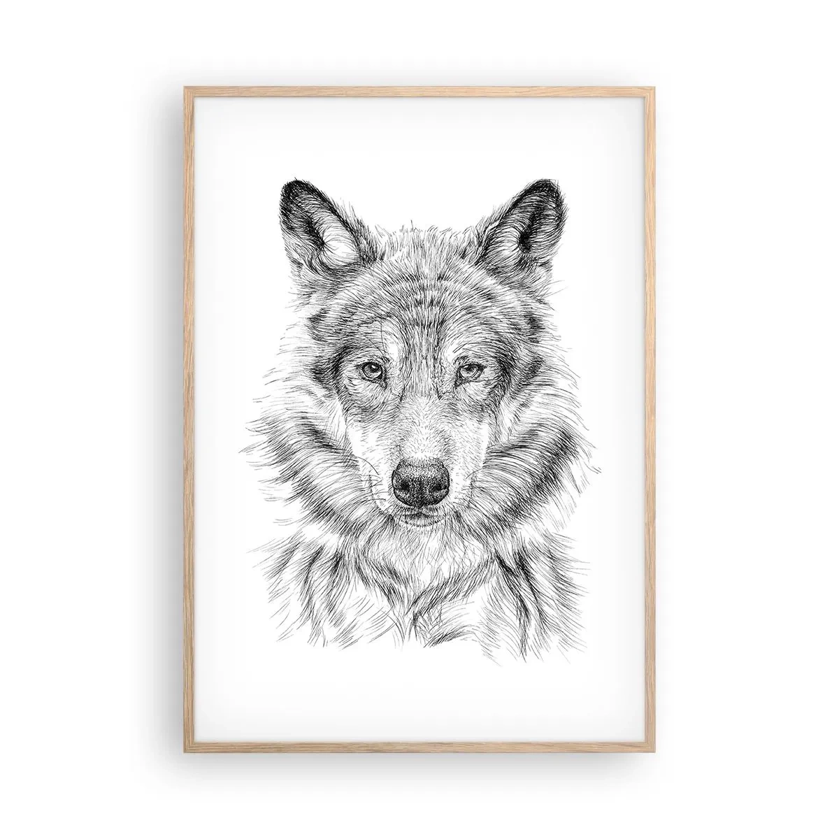 Een poster in een licht eiken lijst - Een geboren leider - 70x100 cm