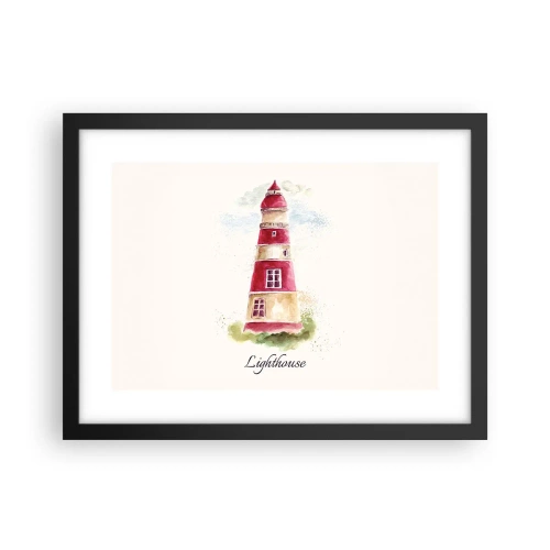 Poster in een zwarte lijst - Er is altijd goed weer in de buurt - 40x30 cm