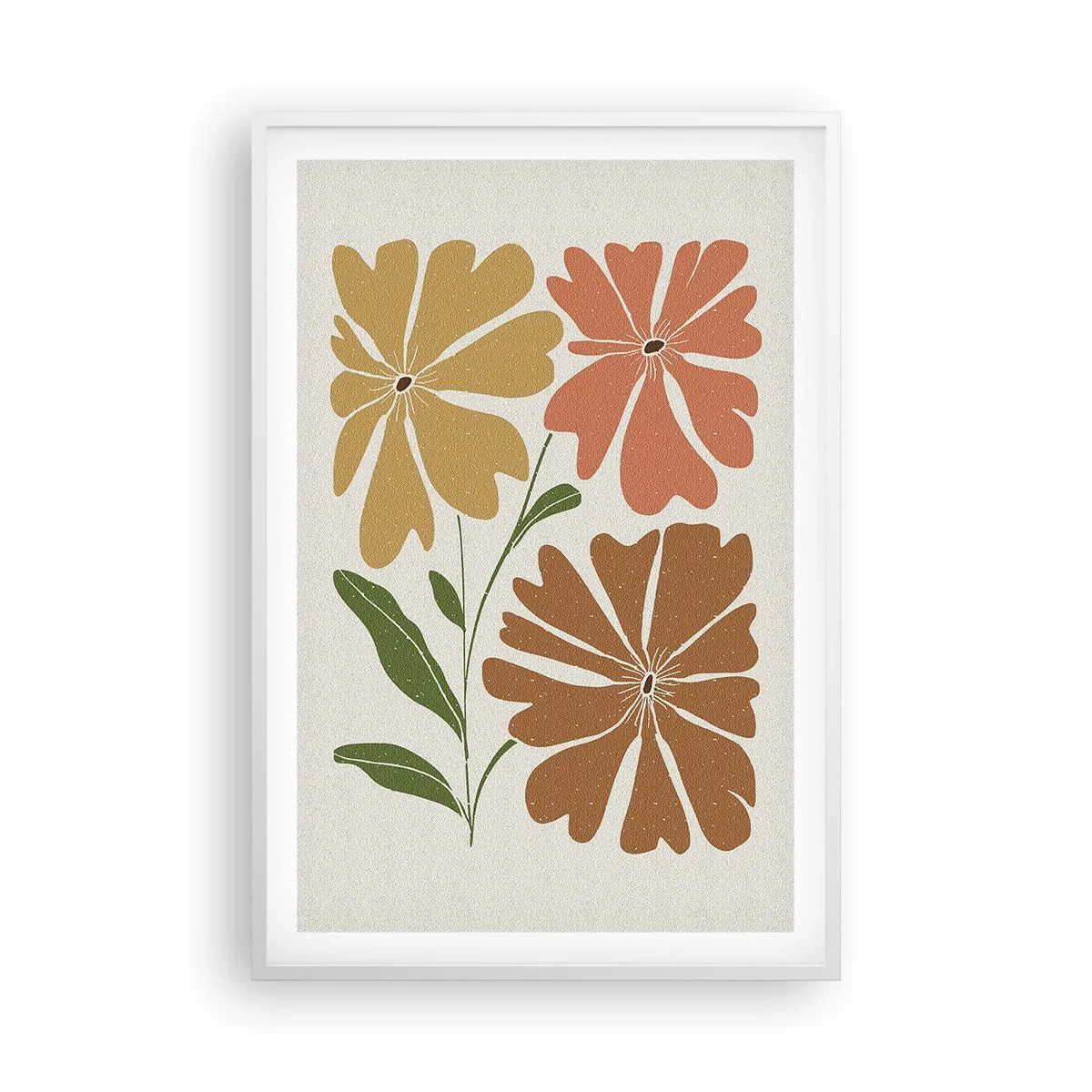 Poster in een witte lijst - Natuur en geometrie - 61x91 cm