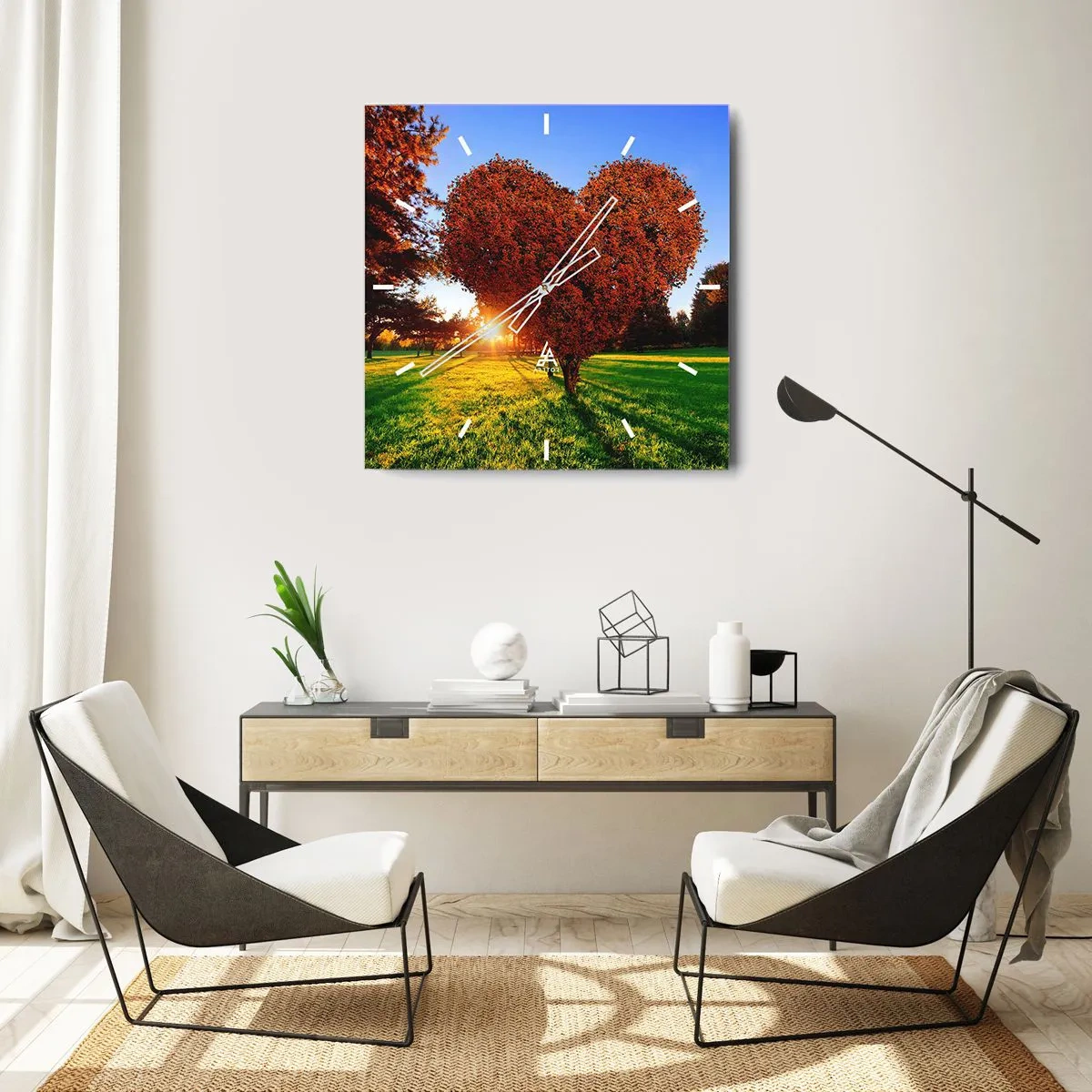 Wandklok - Klok - En hoe kun je niet van de herfst houden - 30x30 cm