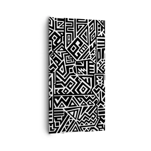 Schilderen op canvas - Pre-Columbiaanse compositie - 65x120 cm