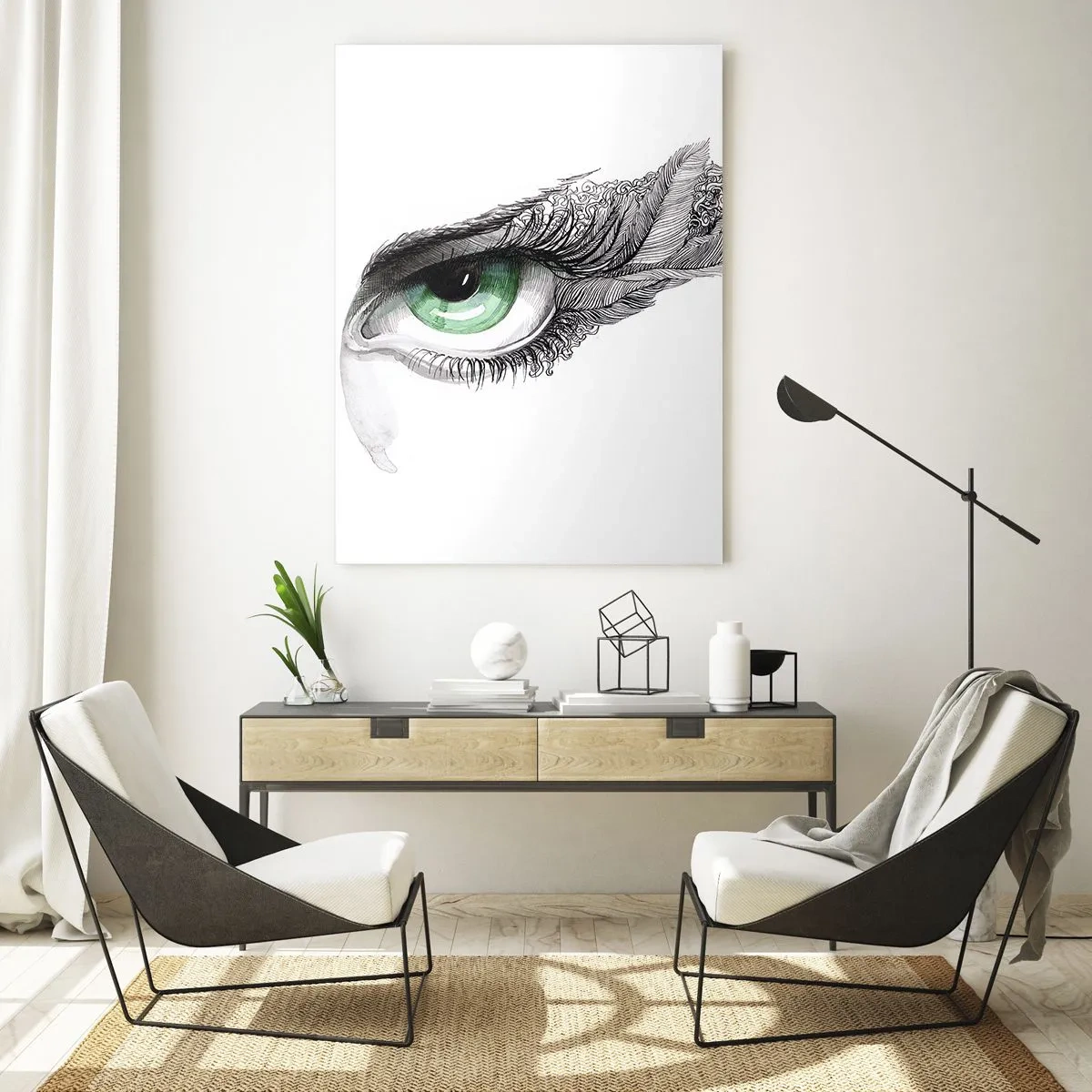 Schilderen op glas - Mooi en klaar om aan te vallen - 50x70 cm