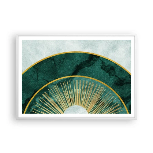 Poster in een witte lijst - Een ander zonnestelsel - 100x70 cm