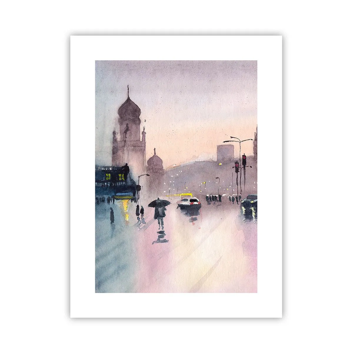 Poster - In de regenachtige nevel - 30x40 cm