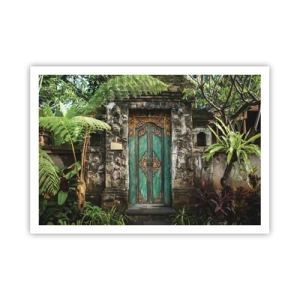 Poster - Een deur naar een exotische wereld - 100x70 cm
