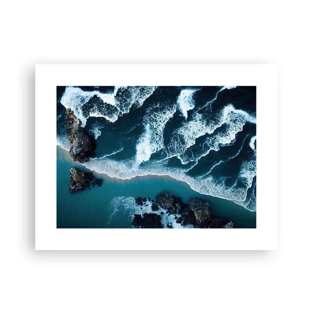 Poster - In golven gewikkeld - 40x30 cm