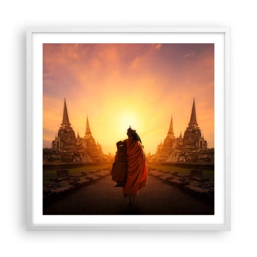 Poster in een witte lijst - In vrede voor de eeuwigheid - 60x60 cm