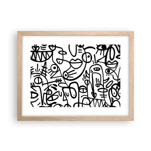 Een poster in een licht eiken lijst - Gezichten en luchtspiegelingen - 40x30 cm