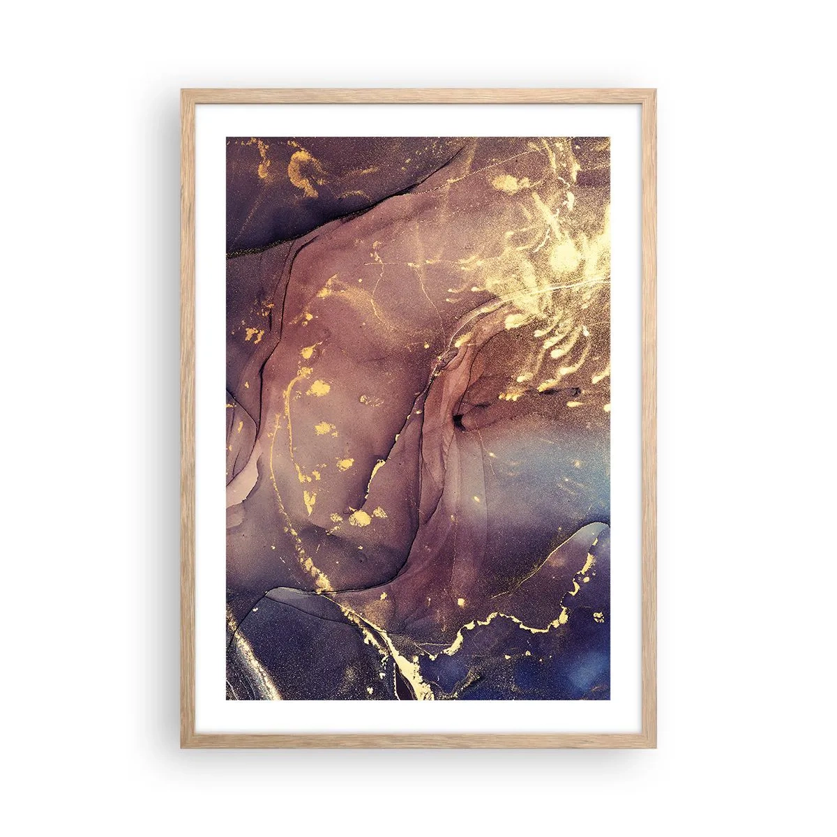 Een poster in een licht eiken lijst - Materie en geest - 50x70 cm