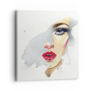 Schilderen op canvas - Weerspiegeld in een druppel water - 30x30 cm