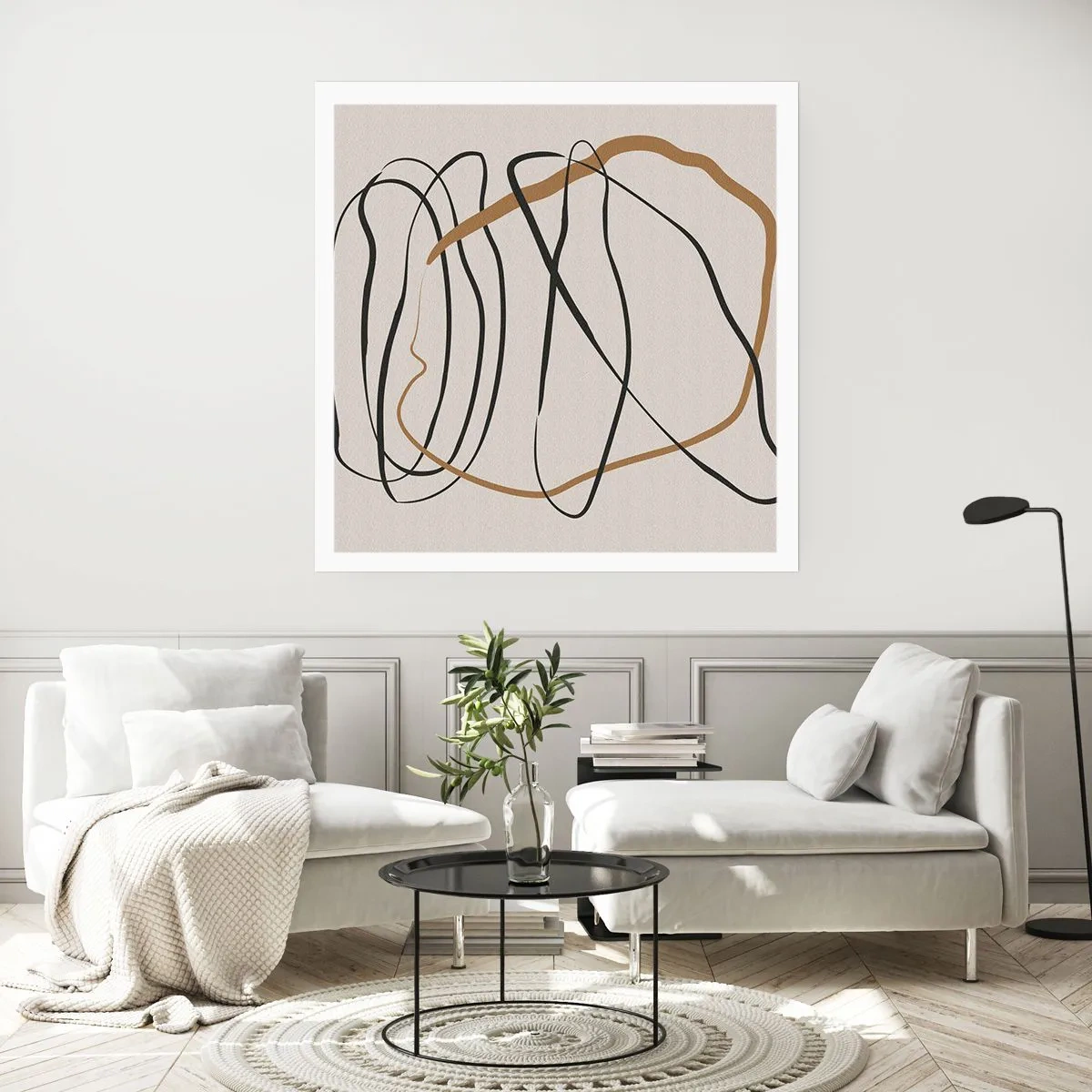 Poster - Compositie – loopdans - 40x40 cm