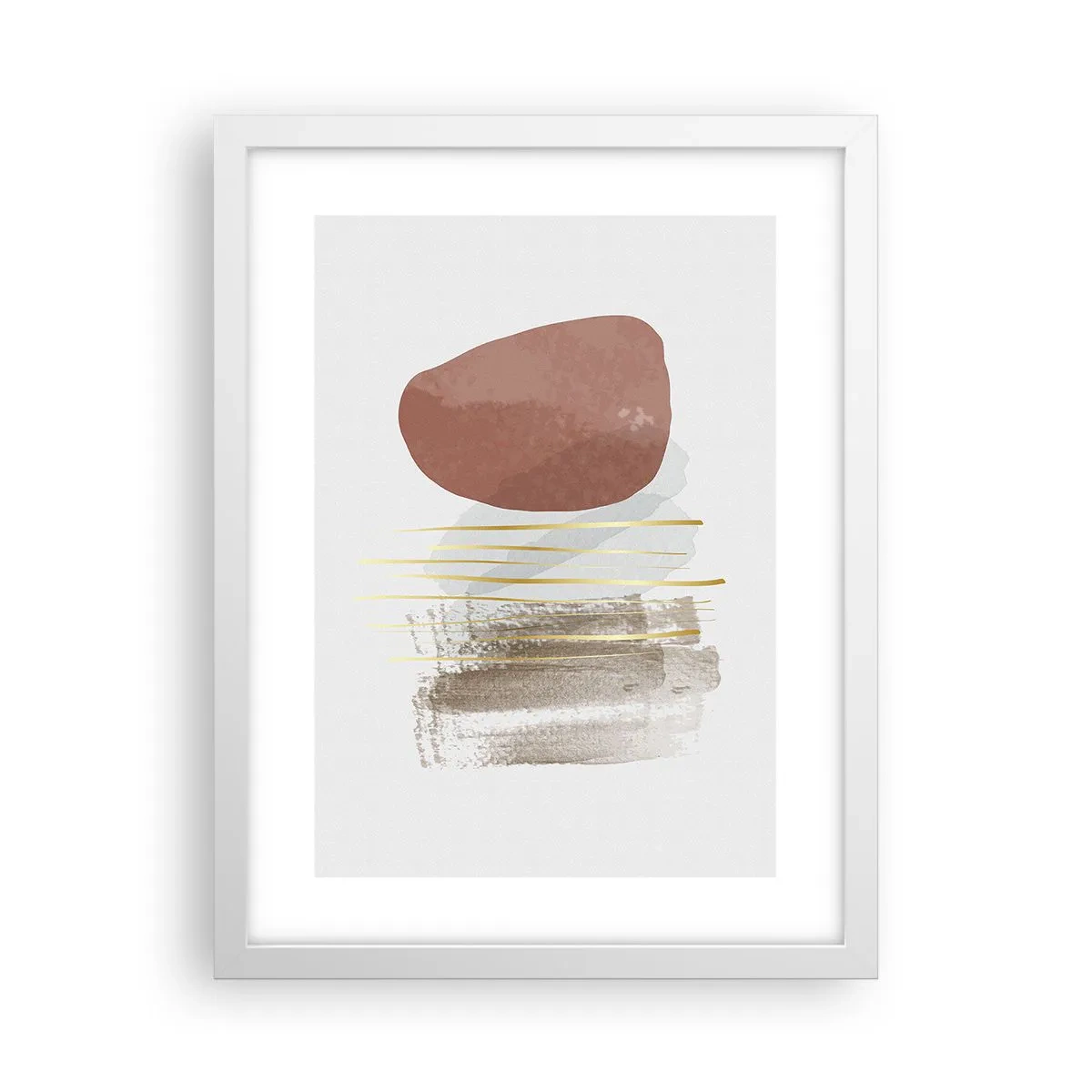 Poster in een witte lijst - Abstracte zuilengalerij - 30x40 cm