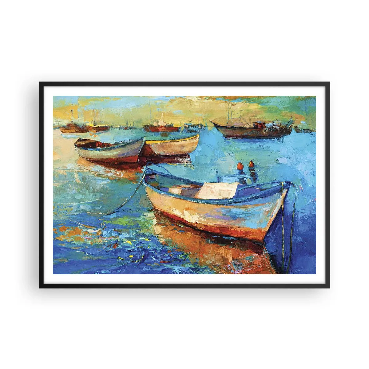 Poster in een zwarte lijst - In de zuidelijke baai - 100x70 cm