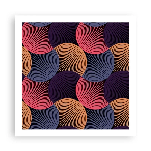 Poster - In een cirkelvormig ritme - 60x60 cm