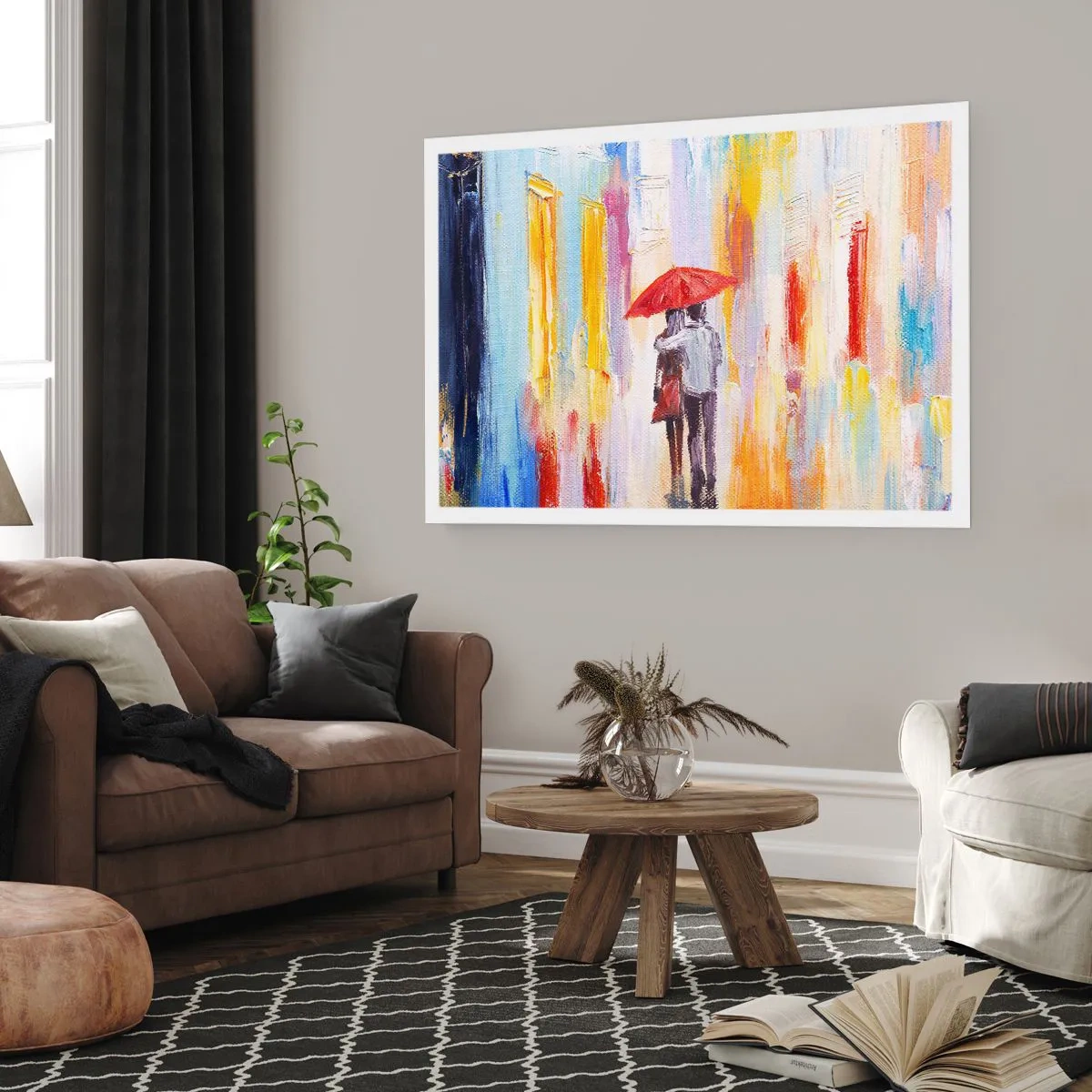 Poster - Laat het maar regenen - 70x50 cm