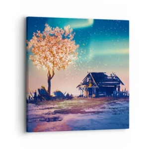 Schilderen op canvas - De natuur vergaat niet - 30x30 cm