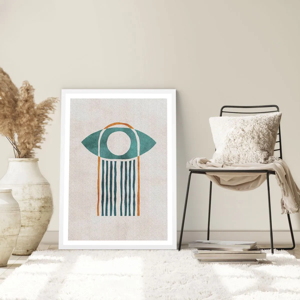 Poster in een witte lijst - Tekens en rituelen - 70x100 cm