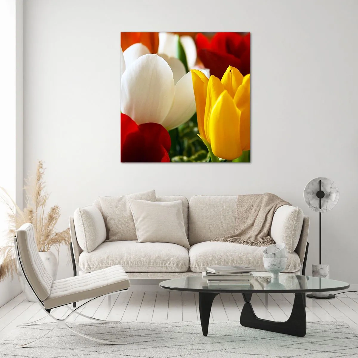Schilderen op glas - Tulpenkoorts - 70x70 cm