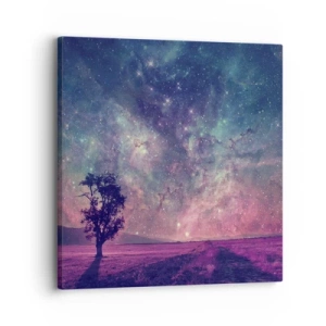 Schilderen op canvas - Onder de magische hemel - 30x30 cm