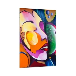 Schilderen op glas - Aanraken met kleur - 80x120 cm