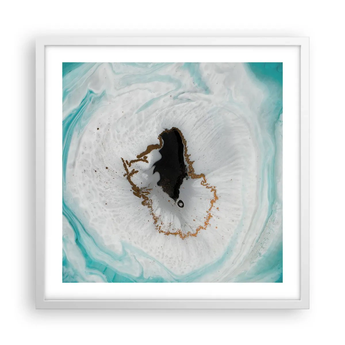 Poster in een witte lijst - Binnendringen - 50x50 cm