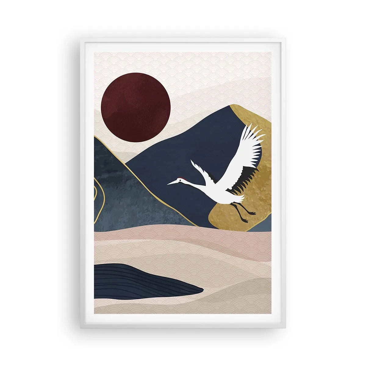 Poster in een witte lijst - Het is weer een dag GEGAAN - 70x100 cm