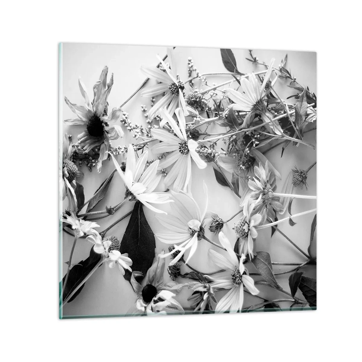 Schilderen op glas - Niet-boeket bloemen - 70x70 cm
