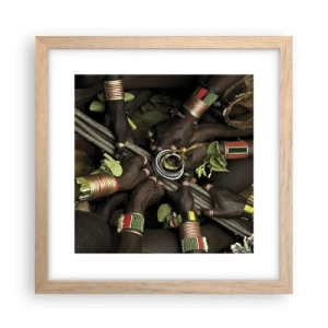 Een poster in een licht eiken lijst - Wij zijn samen - 30x30 cm