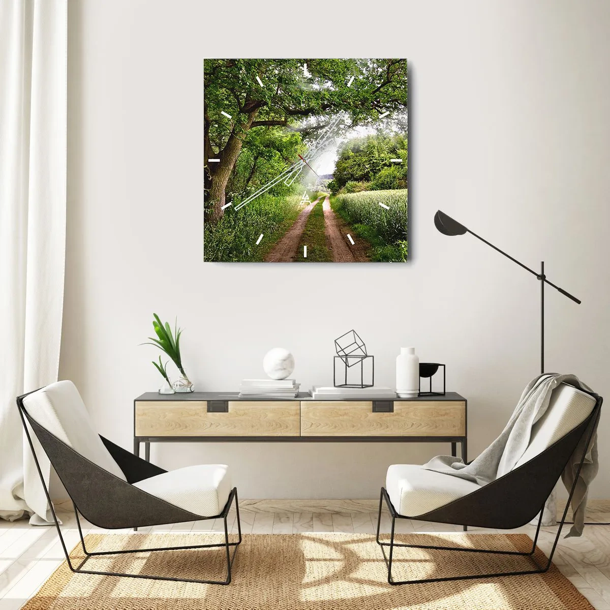 Wandklok - Klok - Et in Arcadia ego - 40x40 cm