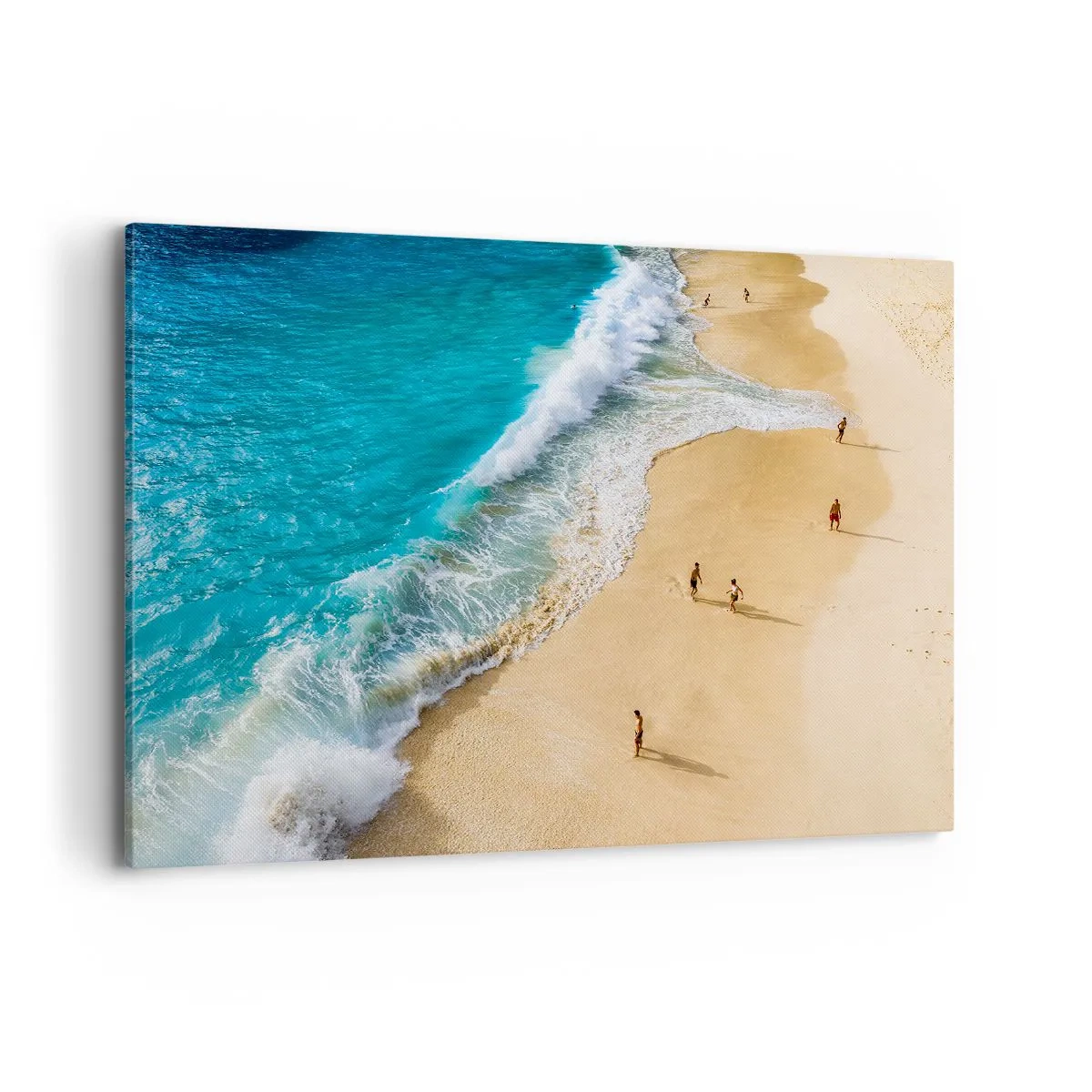 Schilderen op canvas - En dan de zon, het strand… - 120x80 cm