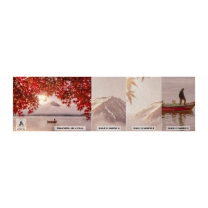 Fotobehang Monster Premium Sand - In het Japanse klimaat - Landschap, Meer, Japan - 100x30 cm