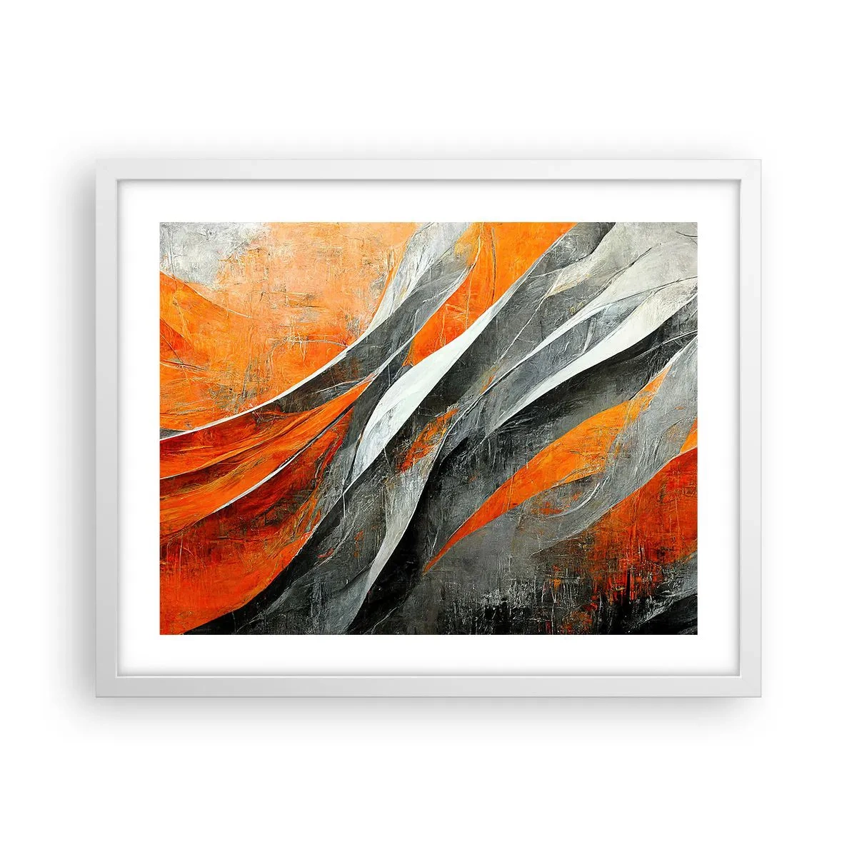 Poster in een witte lijst - Hitte en koude - 50x40 cm