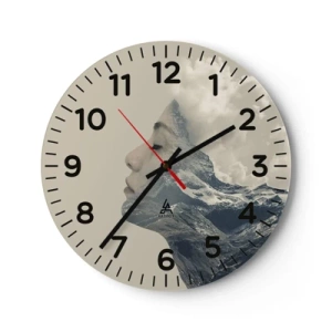 Wandklok - Klok - De schoonheid van de elementen - 40x40 cm