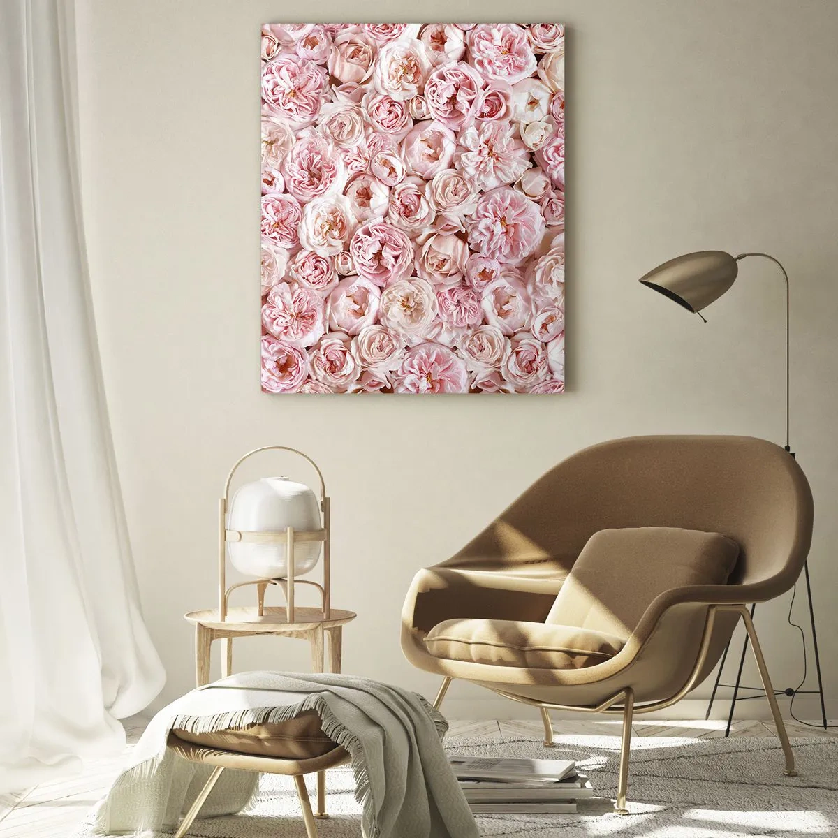 Schilderen op glas - Een bed van rozen - 50x70 cm