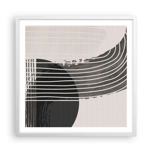 Poster in een witte lijst - Daar en terug - 60x60 cm
