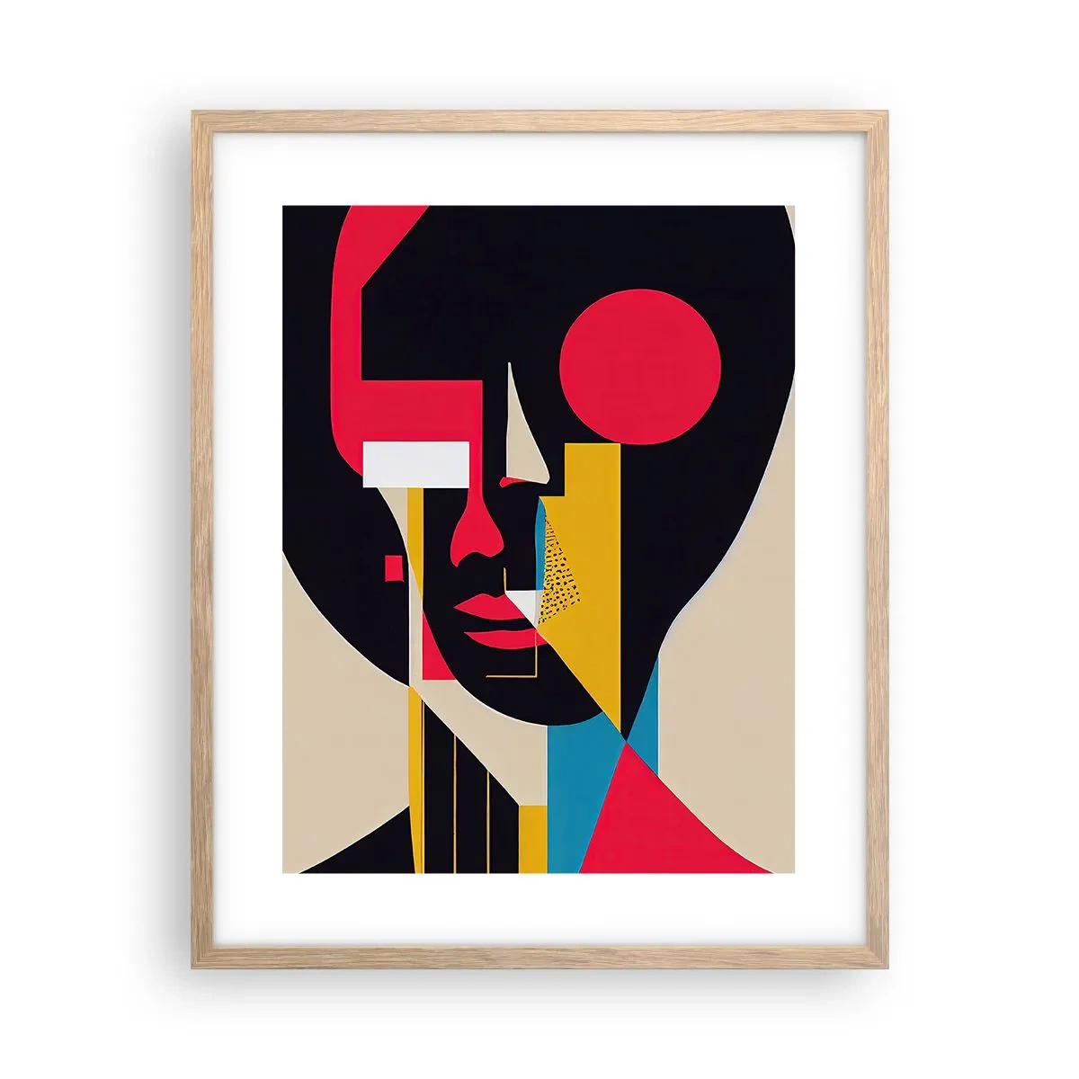 Een poster in een licht eiken lijst - Haar innerlijke wereld - 40x50 cm