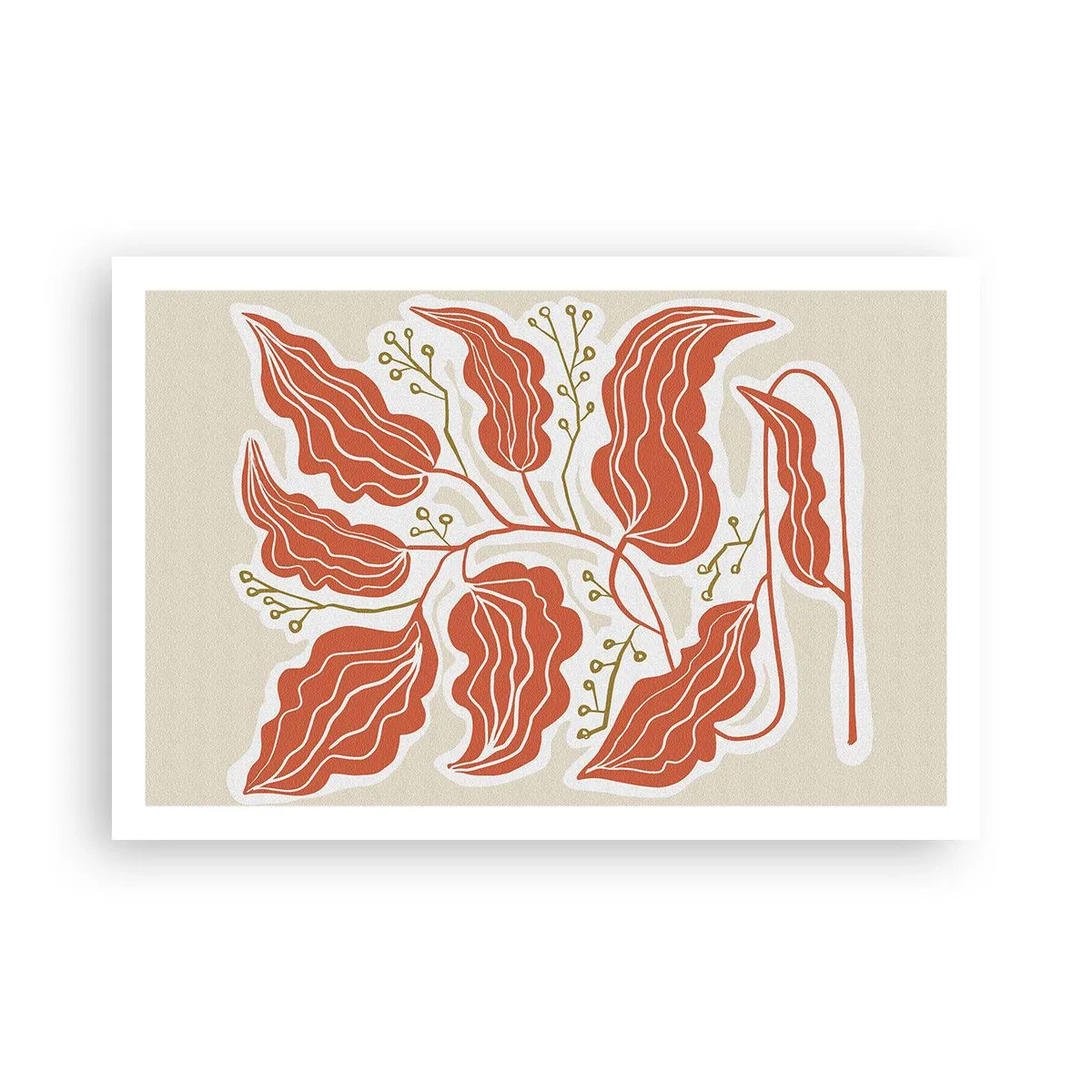 Poster - Folk en koraal - 91x61 cm