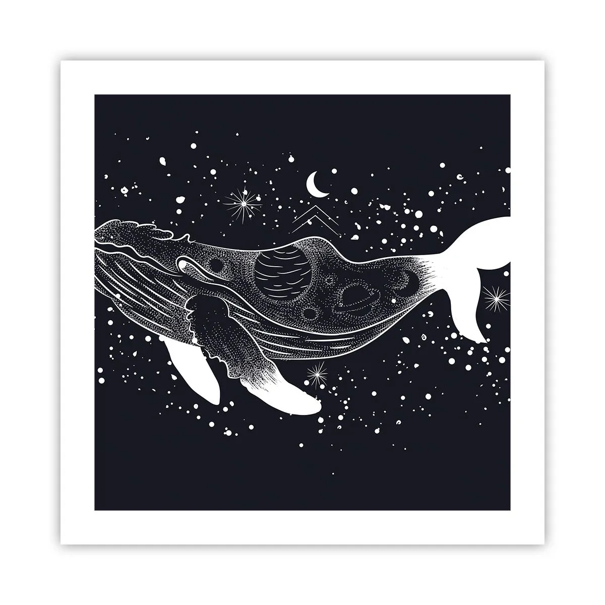 Poster - In de oceaan van het universum - 50x50 cm